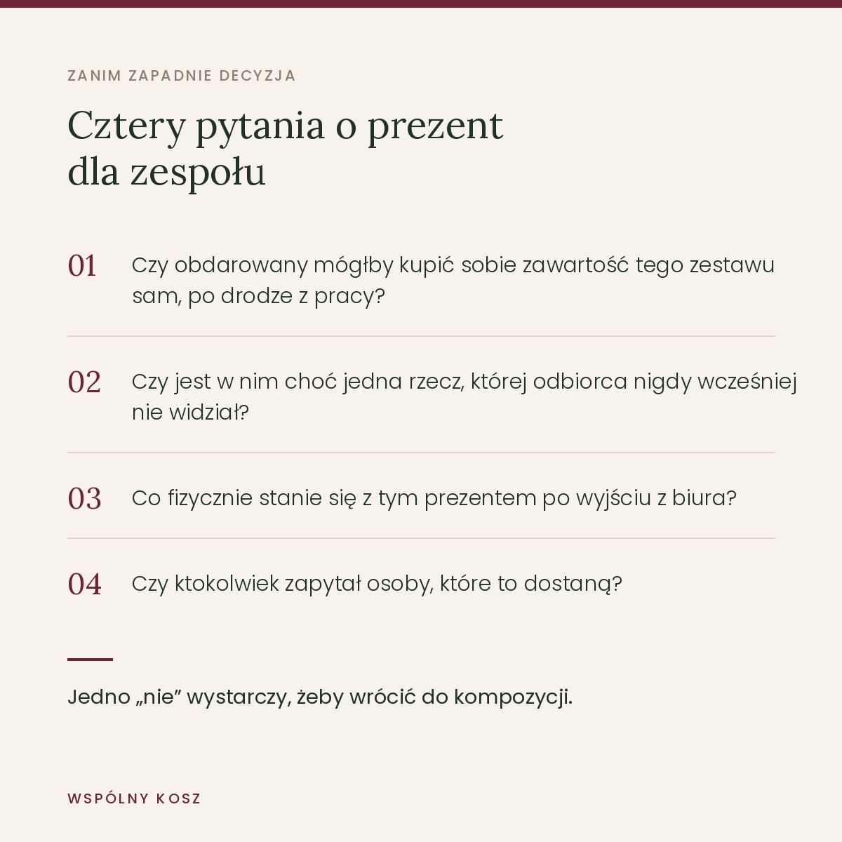 Cztery pytania pomocne przy wyborze prezentu firmowego